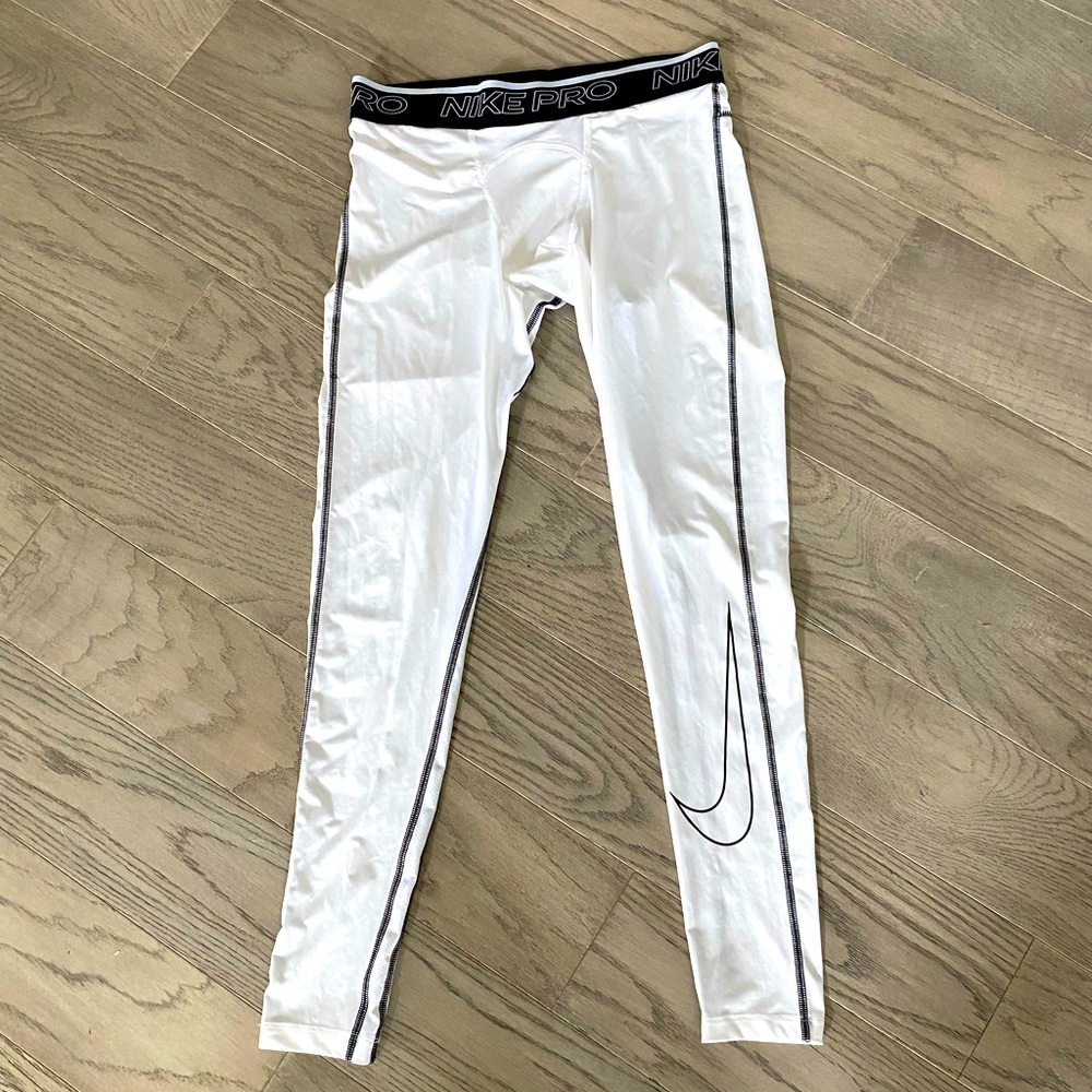 Nike Pro Compression Pants White Tights